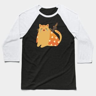 Demon Slayer Cat “Zenitsu“ Design | Cat Lover Gifts | Kawaii Handmade Illustration | By Atelier Serakara Baseball T-Shirt